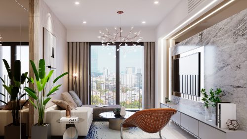 Nhà mẫu 2 phòng ngủ Aio City